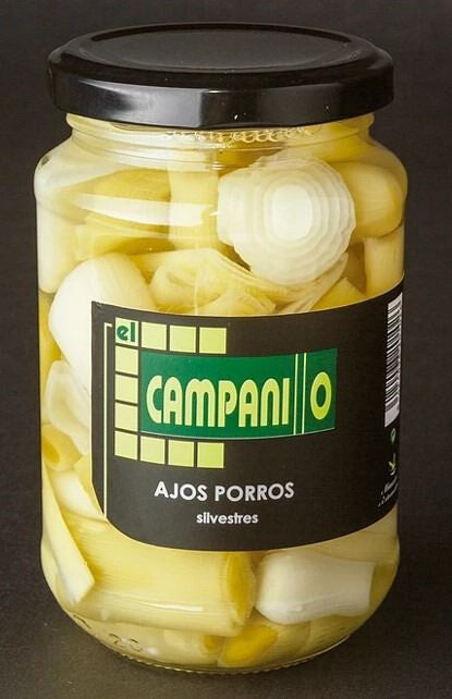 Ajos Porros Silvestres Primera Al Natural  170 gr peso escurrido