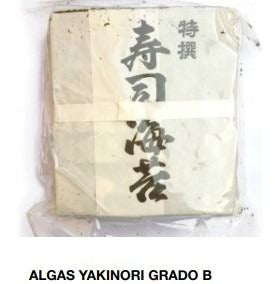 Algas Yakinori Grado B 50 hojas