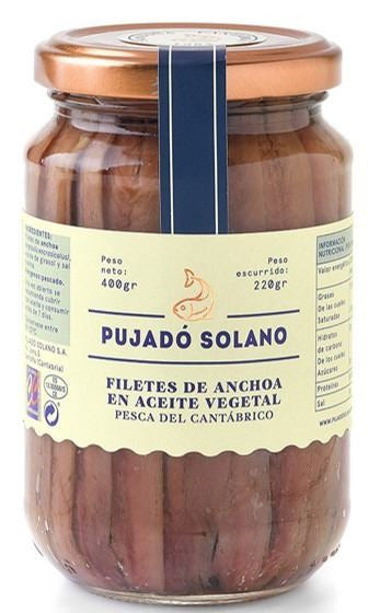 Anchoa del cantábrico Girasol tarro cristal  3/4 400gr
