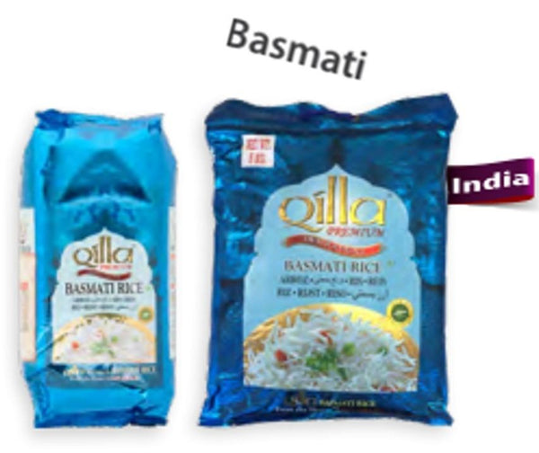 Arroz Basmatico Qilla Premium azul 5kg- 1Kg