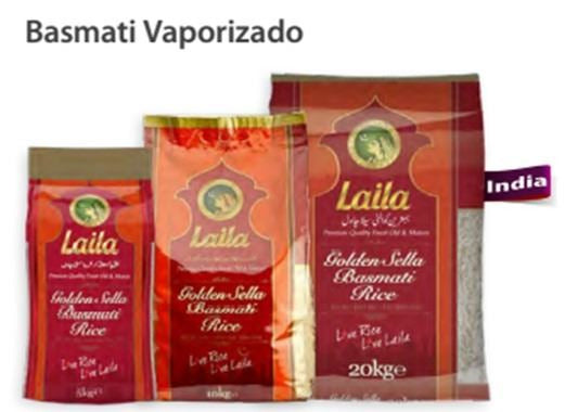 Arroz Basmático vaporizado Golden Sella Laila 10Kg-20 kg