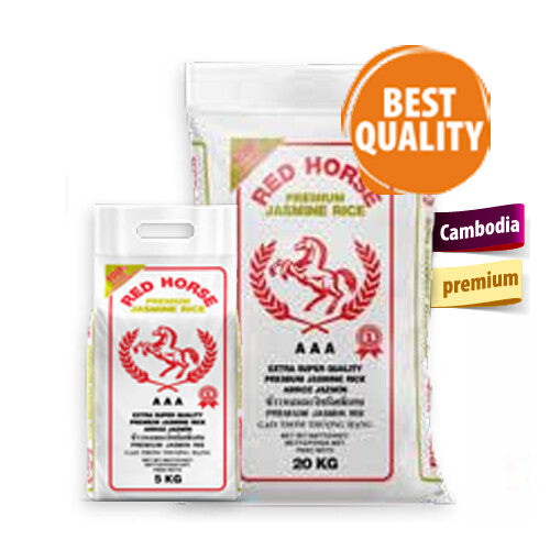 Arroz Perfumado Camboya Red Horse (5kg.) - Caja 4 uds.