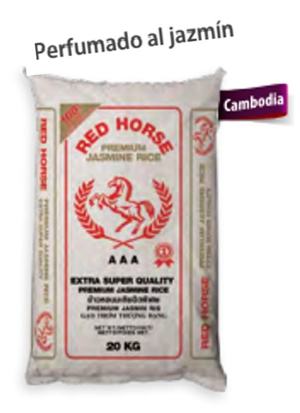 Arroz Perfumado Camboya Red Horse Entero 20Kg