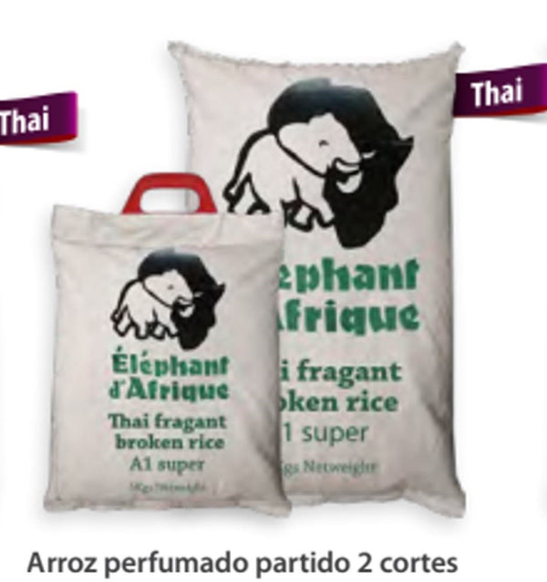 Arroz Perfumado Thai Elephant partido 2Cortes 20Kg 5kg