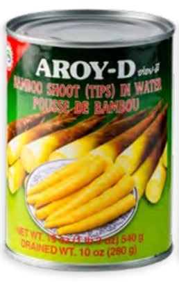 Bamboo Trozos en salmuera  Aroy-D 540Gr caja de 24 unidades