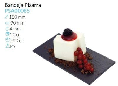 Bandeja Pizarra 180X90X4 Mm 20 und