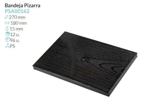 Bandeja Pizarra Negra 270X180X15 Mm 12 und