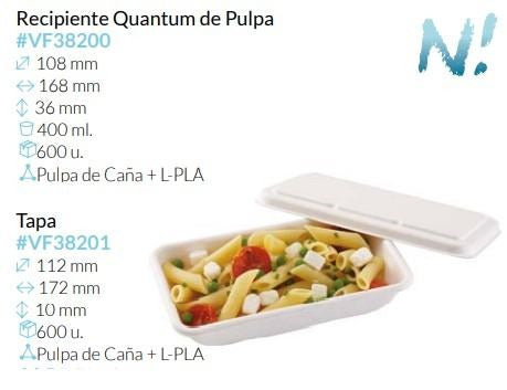 Bandeja Quantum De Pulpa 168X108X36 Mm 400 Ml Caja 600 Unidades