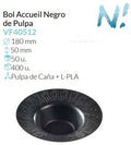 Bol Accueil Negro De Pulpa Ø 180 Alto 50 Mm Pack 50 Un.