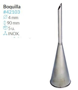 Boquilla Especial Rellenos  Ø 4 Mm Alto 90 Mm