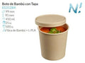 Bote De Bambu Con Tapa Ø 99 Alto 95 Mm 450 Ml Pack 25 Unidades