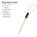 Brocheta Bambu Lazada Ø 3, Alto 100 Mm  Pack 100 Unidades