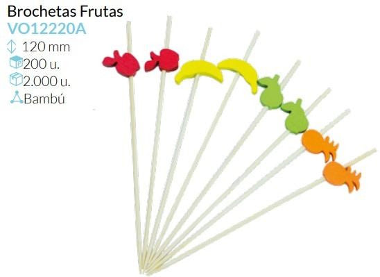 Brocheta Frutas 120 Mm Pack 200 Unidades
