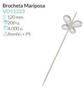 Brocheta Mariposa Alto 120 Mm Pack 200 Unidades