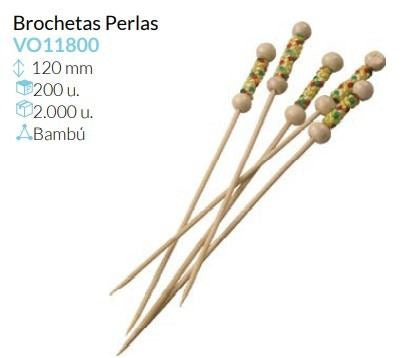 Brocheta Perla 120 Mm Pack 200 Unidades