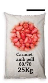 Cacahuete Crudo Pelado 60/70 (25Kg)