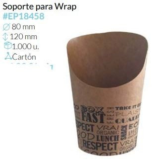 Caja Cartón Para Wrap Ø 80 Alto 120 Caja 1000 Unidades
