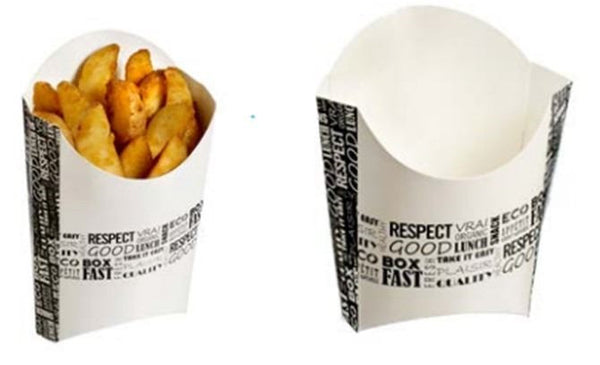 Caja de carton para patatas fritas dos tamaños
