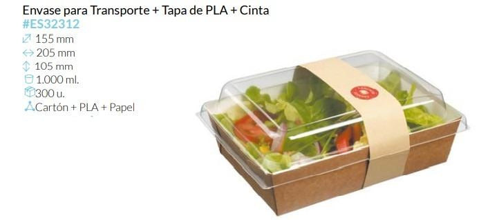 Caja Para Transporte+Tapa+ Cinta 205X155X105 Mm 1000 Ml Caja 300 Unidades