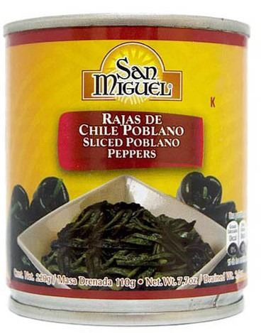 Chile Poblano Rajas - San Miguel Lata 220g