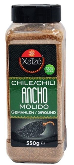 Chile Seco Ancho en Polvo - Sazón Natural Bote 550g