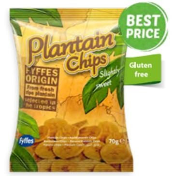 Chips Dulces de Banana Fyfees (70gr.) - Caja 24 uds.