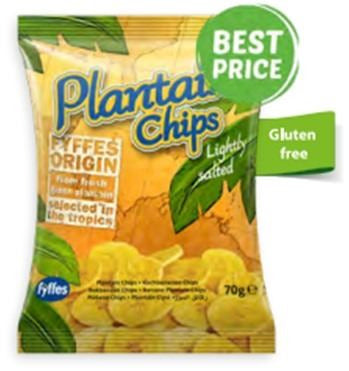 Chips Saladas de Banana Fyffes (70gr.) Caja 24 uds.
