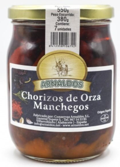 Chorizos de Orza cristal 380gr