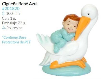 Cigüeña Bebe Dormido Azul 94 Mm