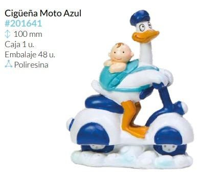 Cigüeña Moto Bebe Azul
