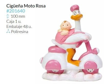 Cigüeña Moto Bebe Rosa