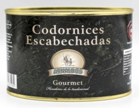 Codornices en Escabeche lata oval 600gr