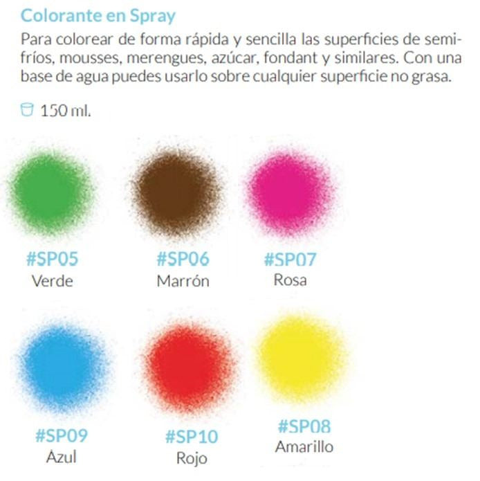Colorante en spray 150ml varios colores