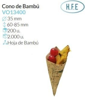 Cono Bambu Ø 35 Alto 85/60 Mm Pack 200 Un.