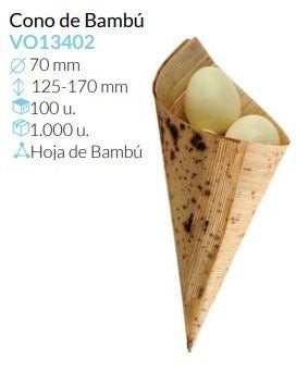 Cono Bambu Ø 70 Alto 170/125  Mm Pack 100 Un.