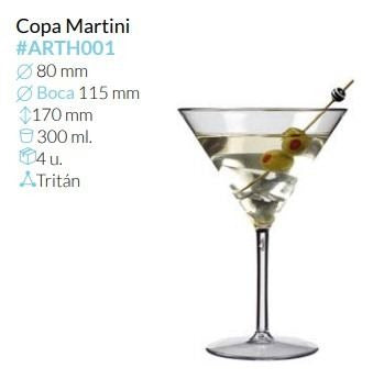 Copa Martini 300 Ml Caja 4 Unid