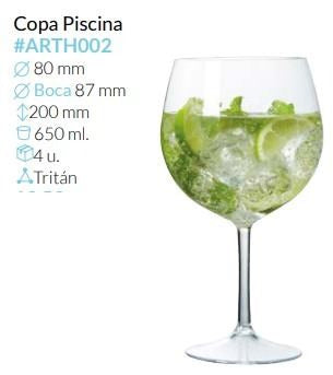 Copa Piscina 650 Ml Caja 4 Unid
