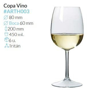 Copa Vino 450 Ml Caja 6 Unid