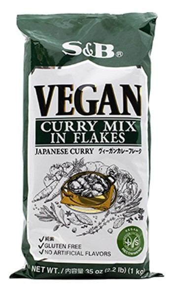 Copos de Curry vegano Golden Curry 1kg S&D