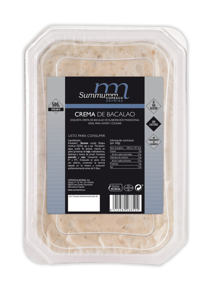 Crema De Bacalao (Brandada) 500Gr (caja de 10 un)