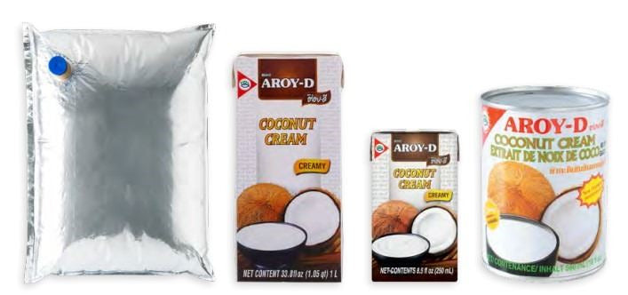 Crema de coco AROY-D varios tamaños