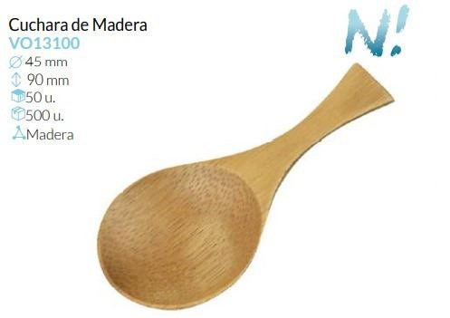 Cuchara Madera Ø 45 Mm X 90 Mm Pack 50 Un.