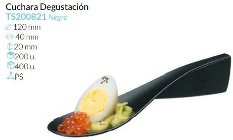 Cuchara Negra L120Xan40Xal20 Mm Pack 200 Unid