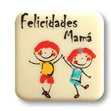 DECO CHOCOLATE  FELICIDADES MAMA, NIÑOS 40 x 40 mm -4