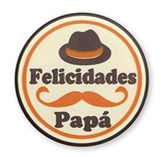 DECO CHOCOLATE  FELICIDADES PAPA, BIGOTE Ø 50 mm -2