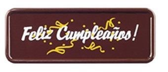 DECO CHOCOLATE  FELIZ CUMPLEAÑOS 80 x 30 mm -3