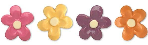 DECO CHOCOLATE  FLOR GRANDE, COLORES 50 x 56 mm -1