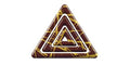 Deco Chocolate  Kit Triangulos Chn, Tokio Dorado   65/43/22 mm