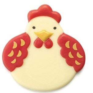 DECO CHOCOLATE  PLACA, GALLINA 50 x 48 mm -3