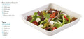Ensaladera sin tapa Grande Pulpa De Caña 192X192X35 Mm Caja 500 Unidades